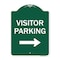Signmission Visitor Parking With Right Arrow Heavy-Gauge Aluminum Architectural Sign, 24" x 18", GW-1824-9742 A-DES-GW-1824-9742 - alternate 1